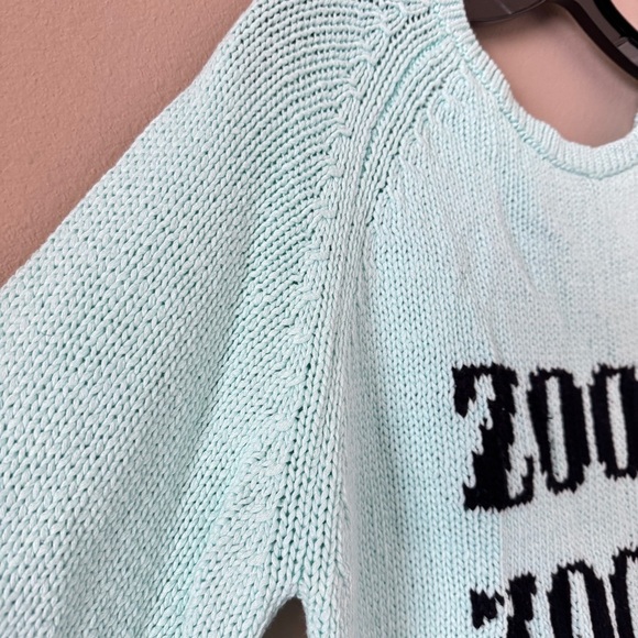 NWT Wildfox Zooby Zoo Oversized 100% Cotton Sweater L - Picture 4 of 8